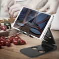 thumbnail image 4 of Folding Antiskid Silicone Pad Tablet Mobile Phone Stent Bracket Holder,Black, 4 of 8