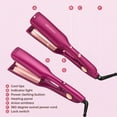 thumbnail image 4 of Wave Curling Iron, Anti-Scald Hair Crimper, 2 Barrel Ionic Wavy Hair Curler for Women, 1 inch Fast Heating Curling Wand, 4 Temp Ceramic Hair Waver, Crimper Hair Iron for Wide Deep Waves, 4 of 6