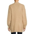 thumbnail image 4 of Time and Tru Women's Fashion Cable Cardigan, 4 of 5
