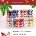 thumbnail image 4 of 12Pcs/1 Box Plastic  Ball Vibrant Color Glitter Powder Glossy Christmas Ball With Hanging Rope for  Tree, 4 of 9