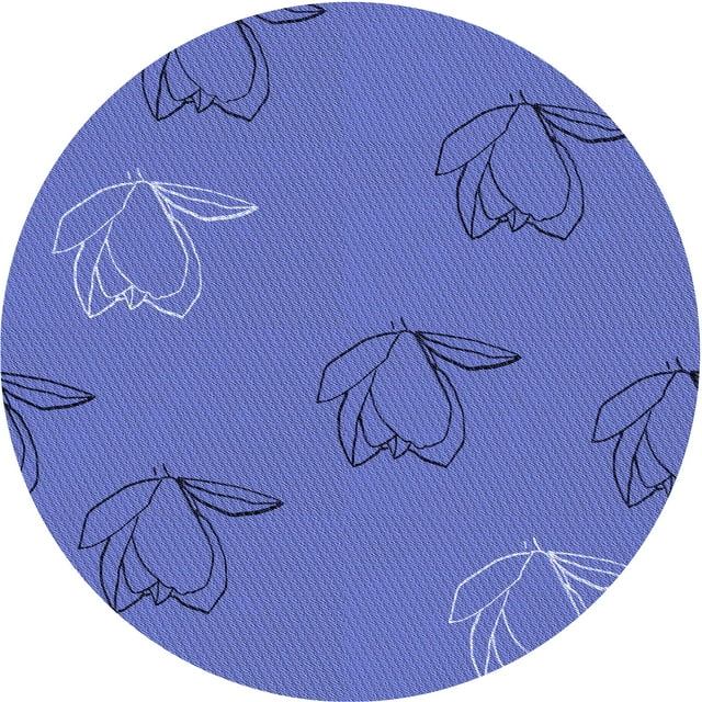 Ahgly Tapis d'Intérieur Lavable en Machine Carré Transitionnel Bleu Ciel, 3 Pieds Carré