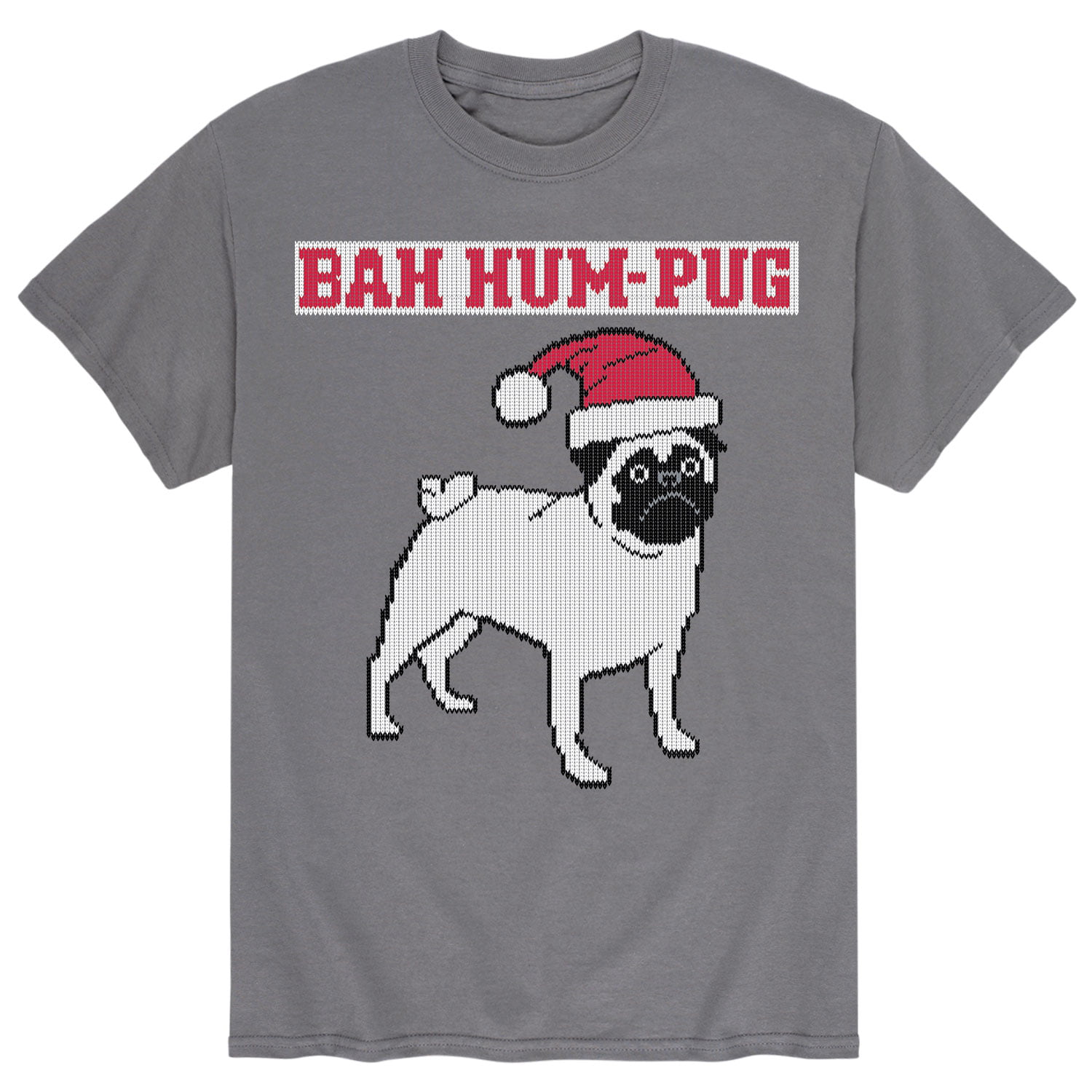 Bah Humpug Christmas Ugly Pug Cute Dog Sweater Youth Kids T-Shirt Funny 