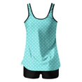 thumbnail image 4 of Maqroz Tankini Swimsuit for Women Floral Print Top with Shorts Two Piece Bathing Suit Modest Swimwear Beachwear Summer Vacation Pool Party Casual Swimming Costume, 4 of 4