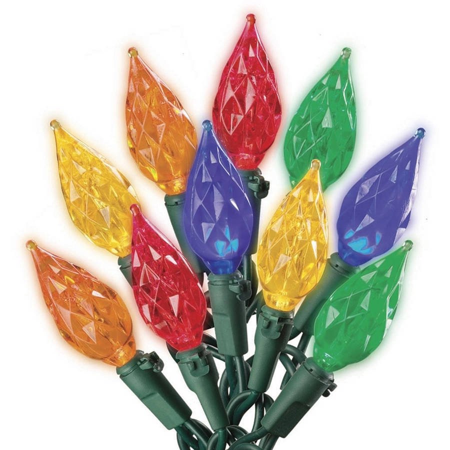 Holiday Time Christmas Lights Multicolored C6 LED Lights, Pack of 60