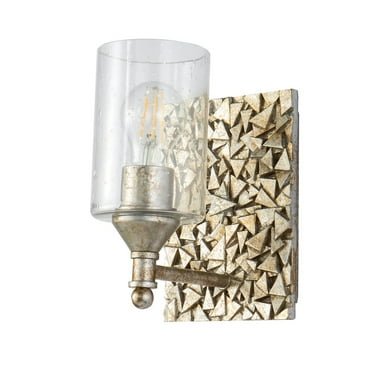 Lucas McKearn Mosaic 1-light Metal Bath Vanity Light in Antique Silver