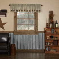 VHC Brands, Abilene, Cotton, 16x72, Star Valance, Tan