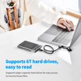 thumbnail image 4 of E USB C 2.5 Hard Drive Enclosure Max 5Gbps External SSD Enclosure Support UASP SATA III Tool Free SATA to USB C Adapter Compatible for WD Seagate 7mm 9.5 mm HDD 2TB Max, 4 of 5