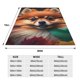 thumbnail image 3 of Balery Colorful Leaf Chihuahua Manta de Felpa Suave y Acogedora – Cobija de Franela Aterciopelada para Cama, Lavable y Cálida para Sofá, Mascotas, Transpirable-60"x50", 3 of 7