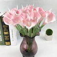 thumbnail image 3 of 10Pcs/Set Fake Flower Decor Real Touch Simulated Faux Leather Long Stem Bridal Artificial Calla Lily Flower for Wedding, 3 of 7