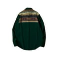 thumbnail image 2 of Men's Western Shirt Long Sleeve Embroidered Cowboy Casual Snap Button Shirt Green L, 2 of 6