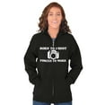 thumbnail image 3 of Born Shoot Forced Work Photographer Unisex Fleece Graphic Zip Up Hoodie Brisco Brands 2X, 3 of 5