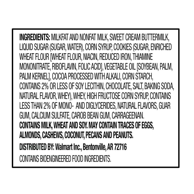 Great Value Cookies & Cream Ice Cream, 128 fl oz