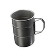 thumbnail image 2 of Taza de camping de acero inoxidable con agarre cómodo, accesorio de fotografía, decoración suave para el hogar. Mango plegable de 360 ml., 2 of 9