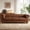 Brown, variant on 81" Brown Chesterfield Faux Leather Sofa, Rolled Arm 3 Seater Couch, Button Tufted Back, Nailhead Trim, Individual Cushions, Solid Wood Legs for Living Room, Office, Apartment