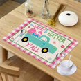 thumbnail image 4 of POINTERTECK Cute Placemat Dining Table Cloth Tablecloths Decoration Easter Egg Waterproof Burlap 42*32cm Multicolored For Kitchen, 4 of 15
