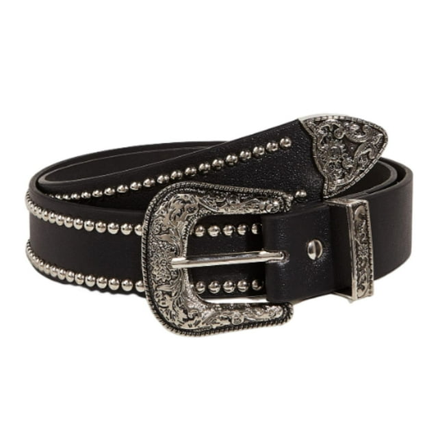 Cinturón de piel sintética para mujer, cómodo y elegante. negro