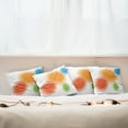 thumbnail image 3 of Ambesonne Orange Throw Pillow Cover 4 Pack, Colorful Half Tone Circles, 20", Red Orange and Blue, 3 of 6