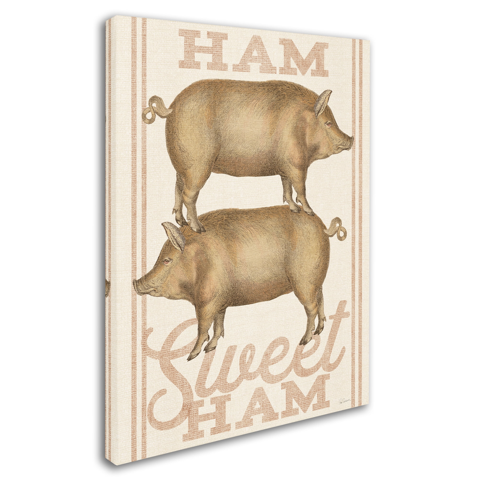 Trademark Fine Art 'Ham Sweet Ham' Canvas Art by Sue Schlabach
