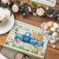 thumbnail image 6 of Easter Placemats Set of 4 Bunny Egg Carrot Truck Place Mats Spring Placemat Chick Green Buffalo Plaid Table Mats for Dining Kitchen Table Holiday Dinner Party Home Easter Decorations 13x19 Inch, 6 of 9