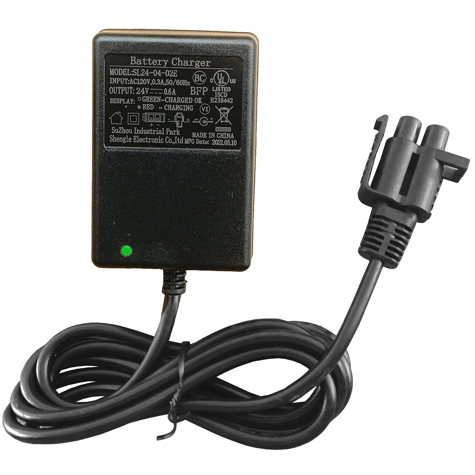 188824V B-Type Plug Charger, for 24-Volt Gravedigger Monster Truck & Yamaha Grizzly Riding Children Ride On Toy Car Grave Digger