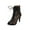 Black, variant on CQONEPT Women's Peep Toe Dance Stilettos High Heels Sandals Fashion Sexy Lace Up Ladies Dress Pumps Ankle Booties Size 5 Black