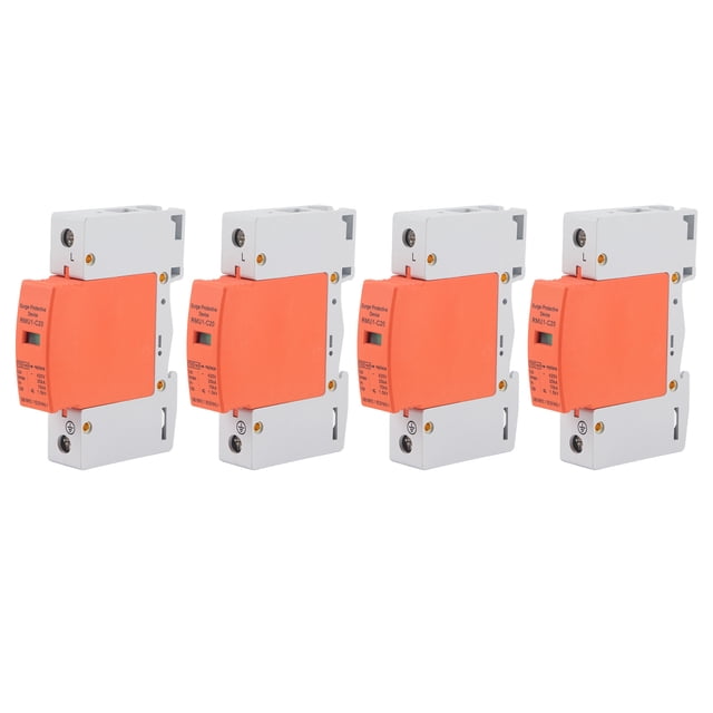 4 Uds. Dispositivo de protección contra sobretensiones montaje en riel DIN SPD protector de pararrayos doméstico CA 420V RMU1‑C20/40/60(Imax:20kA)