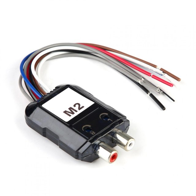 Ccdes Car Stereo Subwoofer 2 Channel High to Low Audio Converter with Power Amplifier Control Wire, Low Audio Converter,Audio Converter