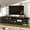 71"W Black, variant on Kosynda TV Stand for TVs up to 75 inch, Entertainment Center with Marble Top and Cabinets, Media Console Table for Living Room, Bedroom, Brown