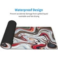 thumbnail image 2 of Marble Ink Mouse Pad 31.5 x 11.8 Inch XL Extended Large Keyboard NonSlip Rubber Base with Stitched Edges, Red and White Grey Marble Pattern for Home Office Gaming, 2 of 6
