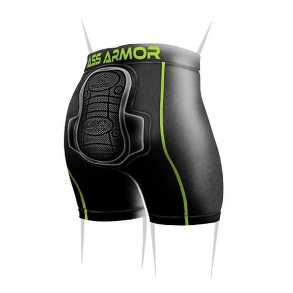 Outdoor Protective Padded Shorts Snowboard Skate and Ski, Protection for Hip,Butt and Tailbone - X-Small