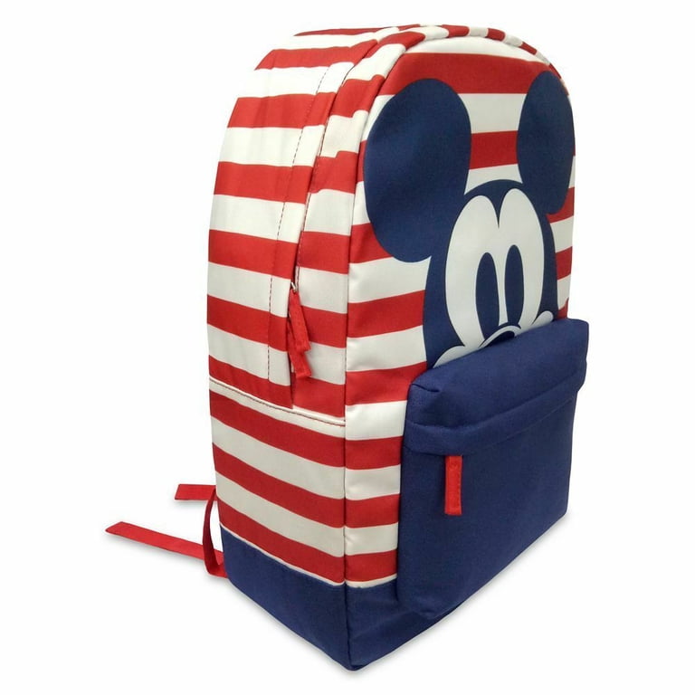 Disney Red and White Striped Kids Backpack with Bow Amazon.com | Disney Store Official Minnie Mouse Collegiate  main image 3