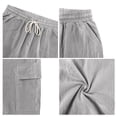 thumbnail image 5 of Lumtrix Mens Cotton Baggy Cargo Shorts Drawstring Stretch Elastic Waist Casual Work Short with Pockets Dark Gray XL, 5 of 7
