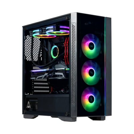 Velztorm Aspix Gaming Custom Desktop (Intel i9-12900K 16-Core, Radeon RX 6800 XT, 32GB RAM, 1TB PCIe SSD + 3TB HDD, Wifi, USB 3.2, HDMI, Bluetooth, Display Port, Win 10 Home)