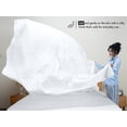 thumbnail image 5 of RUVANTI 100% Cotton Sheets TwinXL Size Bed Set – 300 Thread Count Silky Soft Sateen Weave, Cooling, Lightweight & Breathable, 16" Deep Pocket, Durable & Luxury Satin-Like, 3 Piece, Bright White, 5 of 8