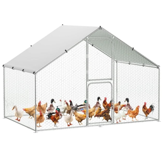Eastvita Large Walk - in Metal Chicken Coop with Cover (98' x 65' x 65') without Ribs