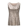 thumbnail image 6 of fatyb Womens Sequin Tank Tops Sleeveless Crew Neck Sparkly Shirts Fashion Glitter Clubwear Tops for Party, 6 of 6