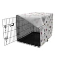 thumbnail image 3 of Cat Dog Crate Cover, Funny Cats Playing with Colorful Balls of Yarn Hand Drawn Style Joyful Domestic Pets, Easy to Use Pet Kennel Cover for Medium Large Dogs, 35" x 23" x 27", Multicolor, by Ambesonne, 3 of 6
