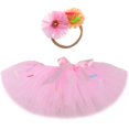 thumbnail image 3 of Falda tutú con forma de donut y caramelo para niña, disfraz de fiesta de cumpleaños, minifalda tutú de tul rosa esponjosa para niñas pequeñas, ropa para niños, 3 of 5