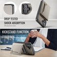 thumbnail image 3 of Decase Premium Magnetic Detachable Wallet Case for iPhone 16 Plus,Shock-Absorbent, Anti-Scratch PU Leather+TPU Bumper Cover, Slim & Rugged, with Credit Card Slots, Fits Mag-Safe Car Mount,Gray, 3 of 9