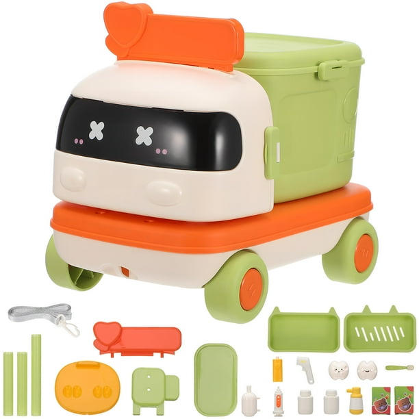 1 Juego de Kit médico para niños, juego de simulación, accesorios médicos, juego de rol para niños, herramienta médica, juguete médico para niños, coche, juguetes con almacenamiento
