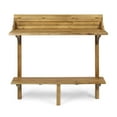 thumbnail image 5 of Cassidy Outdoor Finish Acacia Wood Balcony Bar Table, Grey, 5 of 6