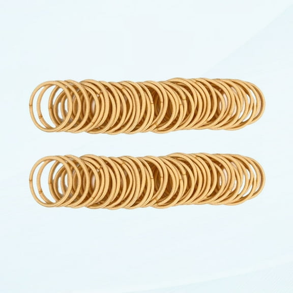 100 Pcs Baby Hair Ties - Gold Hair Bands for Thin Hair - No Metal Hair Elastics - Ponytail Holder for Kids (2 mm x 2.5 cm, blonde)