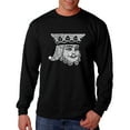 thumbnail image 1 of LA Pop Art Men's Word Art Long Sleeve T-shirt - King of Spades, 1 of 2