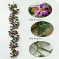 thumbnail image 6 of Dianli Artificial Rose Vine Garland 33 Roses Faux Flower Wall Hanging, Long Floral Swag With Greenery and Twine for Home Wedding Mantel Porch Party Decoration, 6 of 9