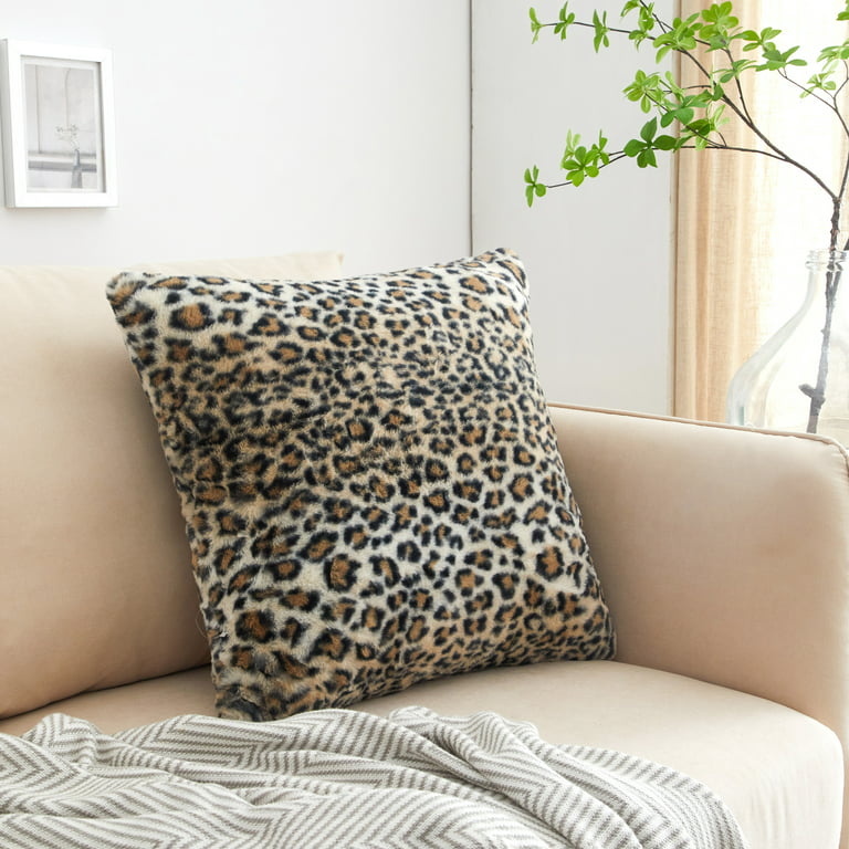 Leopard Face, Leopard Decor, Leopard Print, Leaves, Decorative Pillows, Mom Gift, Home Decor, Room Decor, Bedroom Decor