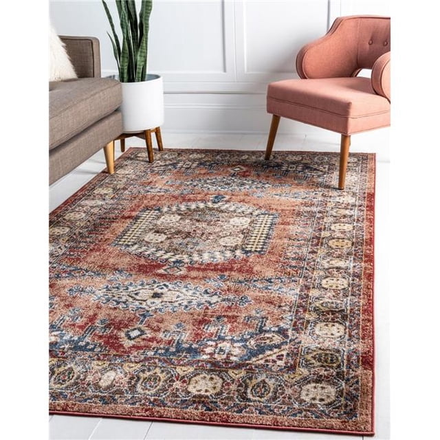 Unique Loom 3135381 5 x 8 ft. Larissa Utopia Rectangular Rug, Peach