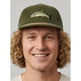 thumbnail image 4 of George Men's Fishy Fellow Cotton Snapback Hat, Green, 4 of 5