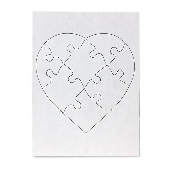 Blank Compoz-A-Puzzle 8-Piece Heart