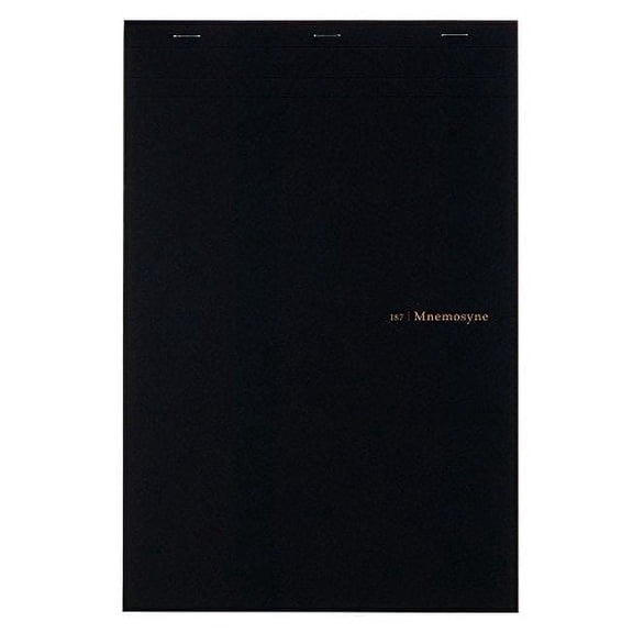 Maruman Mnemosyne Notepad Writing Pad 11.7 x 8.27 inches (A4), 5mm-Squared, 70 Sheets Glue and Stapled(N187A)