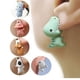 thumbnail image 5 of 6 pares de pendientes de arcilla de aleación hechos a mano Tfixol forma de mordedura de animal, 5 of 8